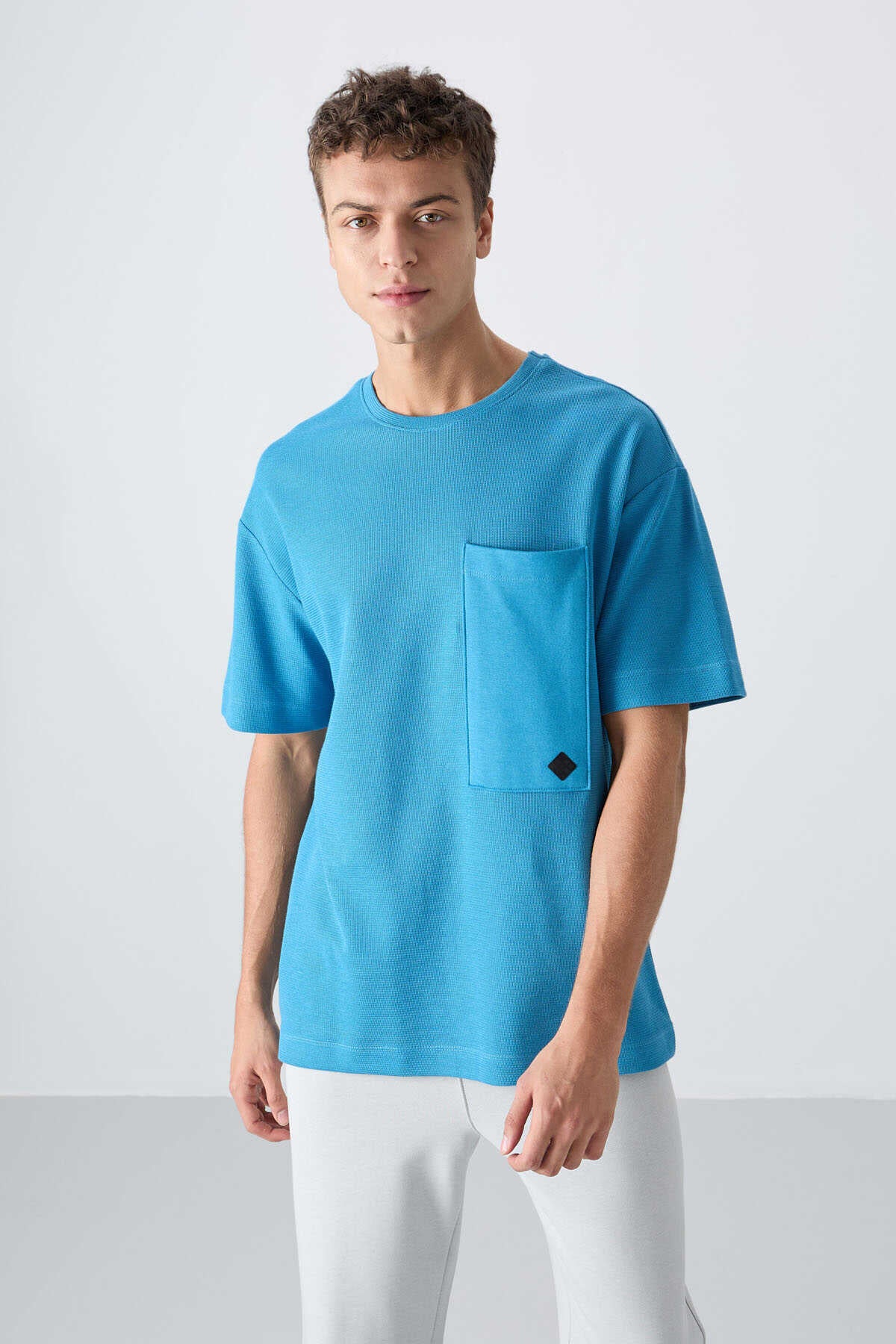 Tommylife Toptan O Yaka Oversize Basic Erkek T-Shirt 88341 Siyah