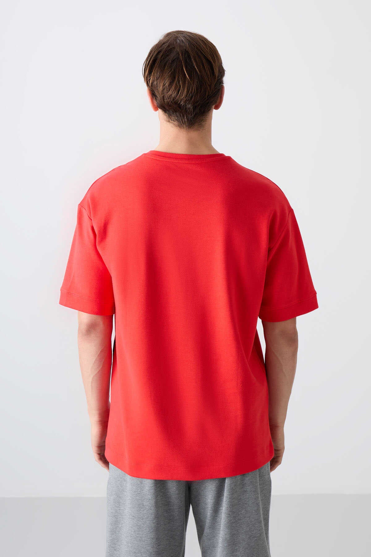 Tommylife Wholesale Crew Neck Oversized Printed Men's T-Shirt 88322 Fiesta