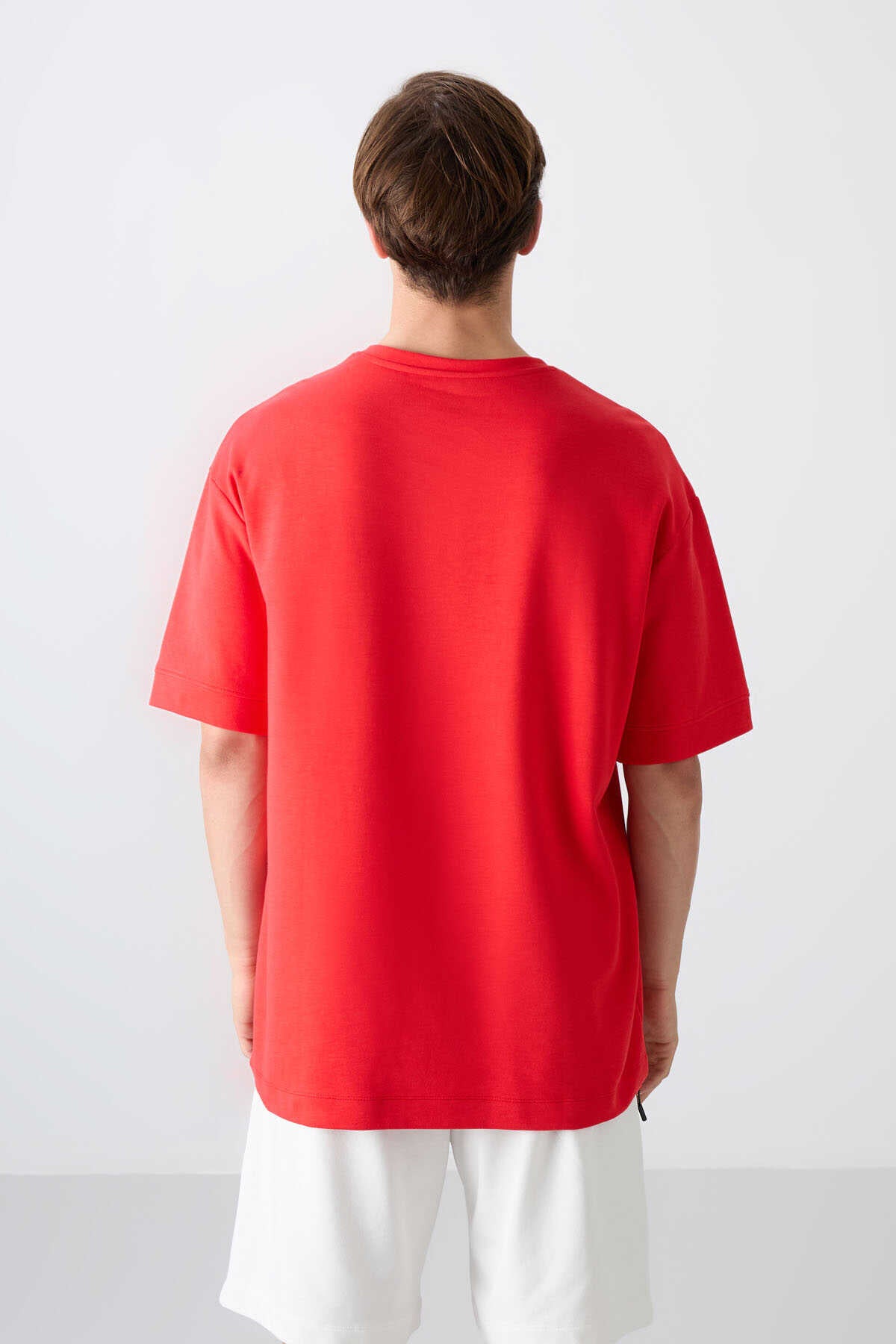 Tommylife Toptan O Yaka Oversize Baskılı Erkek T-Shirt 88323 Siyah