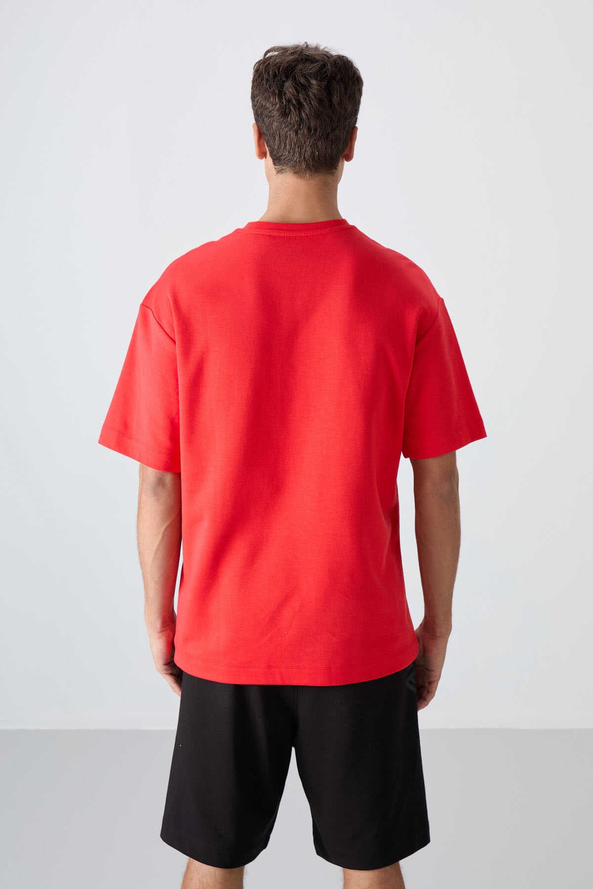 Tommylife Toptan O Yaka Oversize Baskılı Erkek T-Shirt 88324 Lacivert