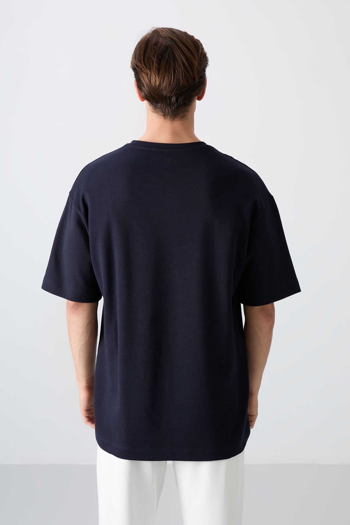 Tommylife Toptan O Yaka Oversize Baskılı Erkek T-Shirt 88326 Siyah
