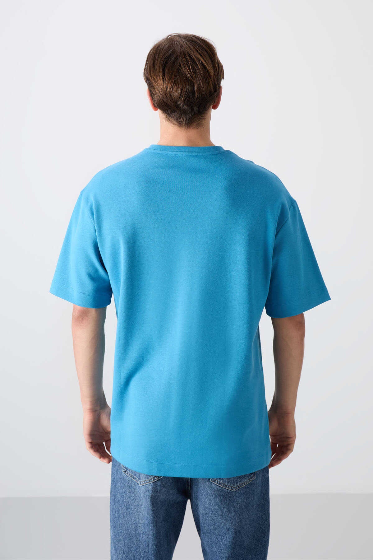 Tommylife Toptan O Yaka Oversize Baskılı Erkek T-Shirt 88326 Siyah