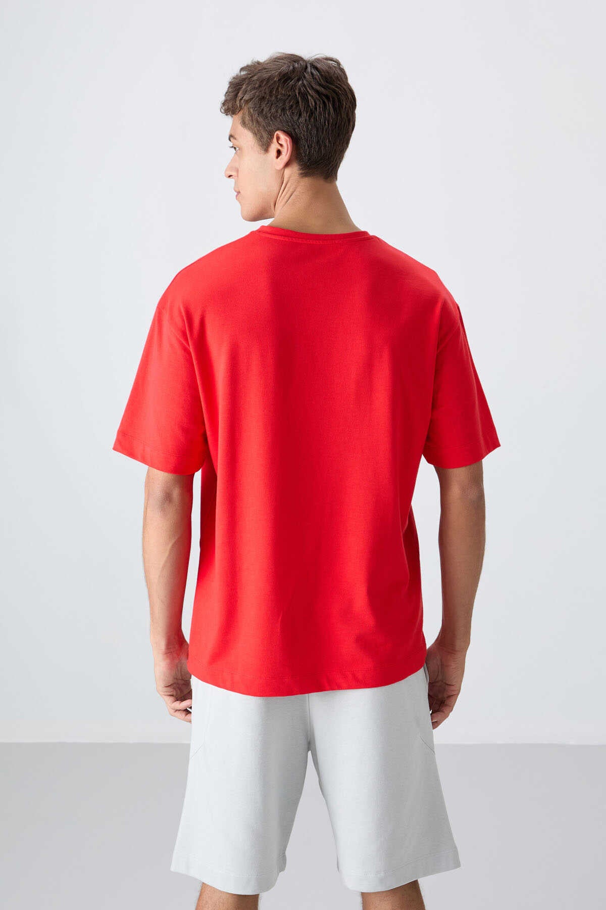 Tommylife Toptan O Yaka Oversize Baskılı Erkek T-Shirt 88331 Siyah