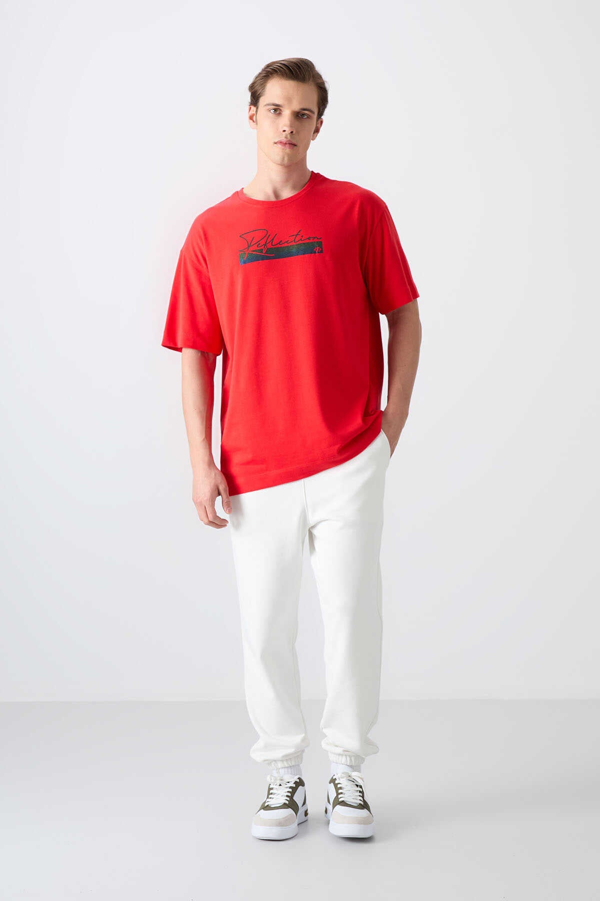 Tommylife Wholesale Crew Neck Oversized Printed Men's T-Shirt 88334 Black