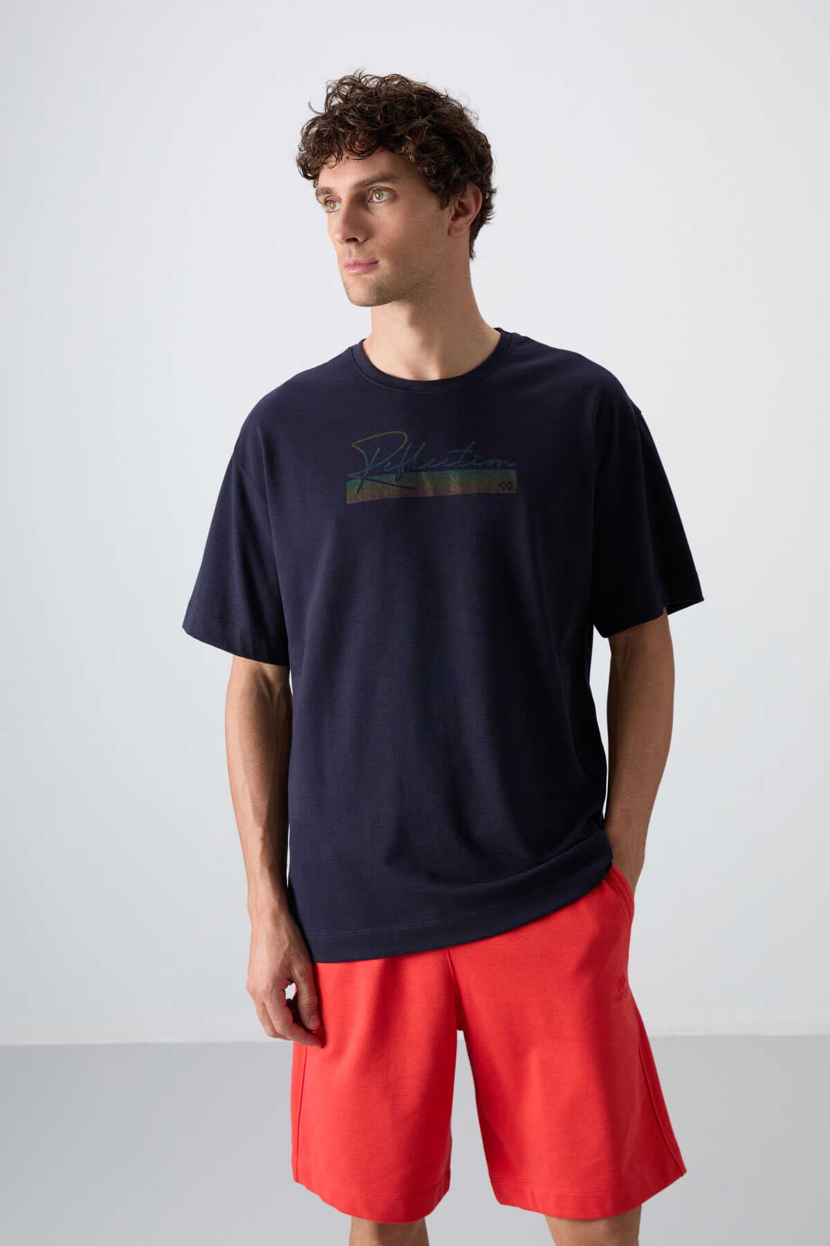 Tommylife Wholesale Crew Neck Oversized Printed Men's T-Shirt 88334 Black
