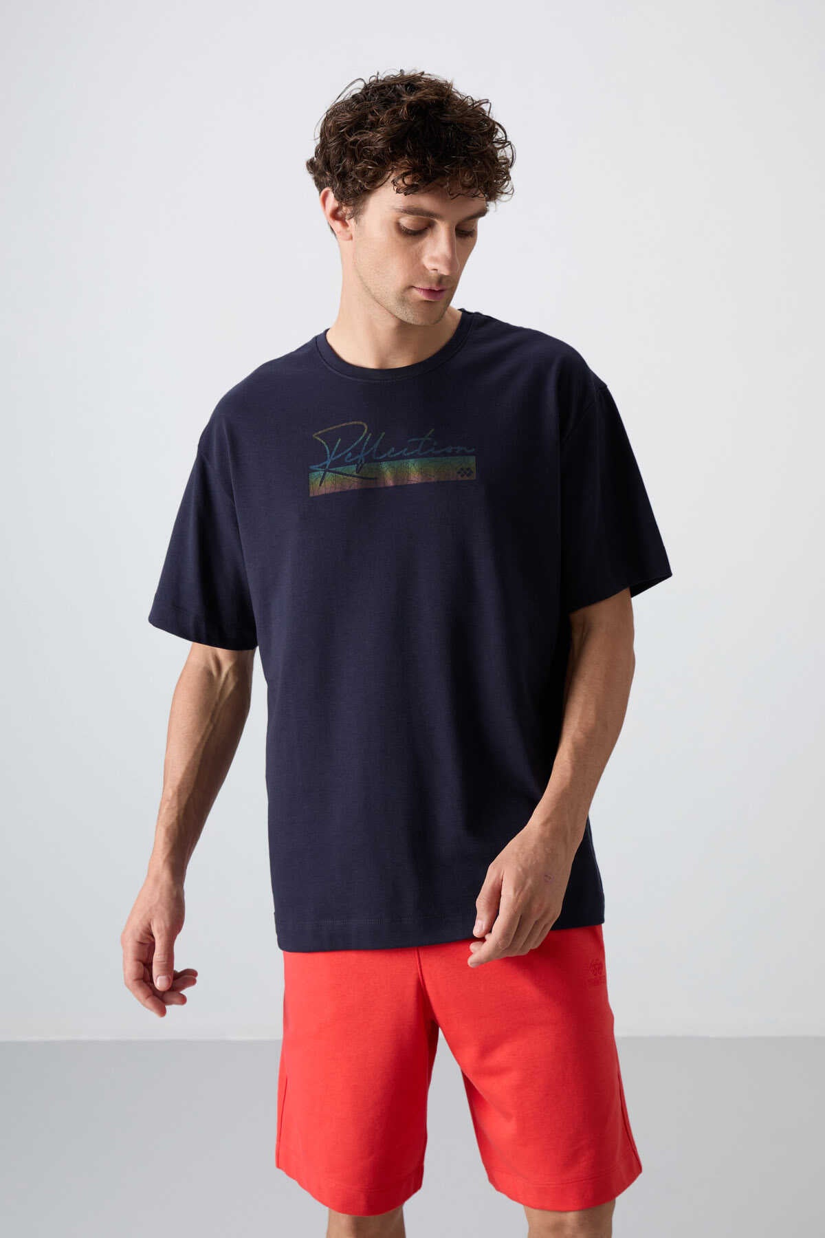 Tommylife Wholesale Crew Neck Oversized Printed Men's T-Shirt 88334 Black
