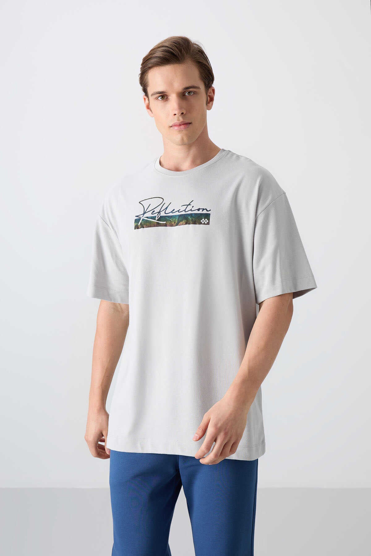 Tommylife Wholesale Crew Neck Oversized Printed Men's T-Shirt 88334 Black