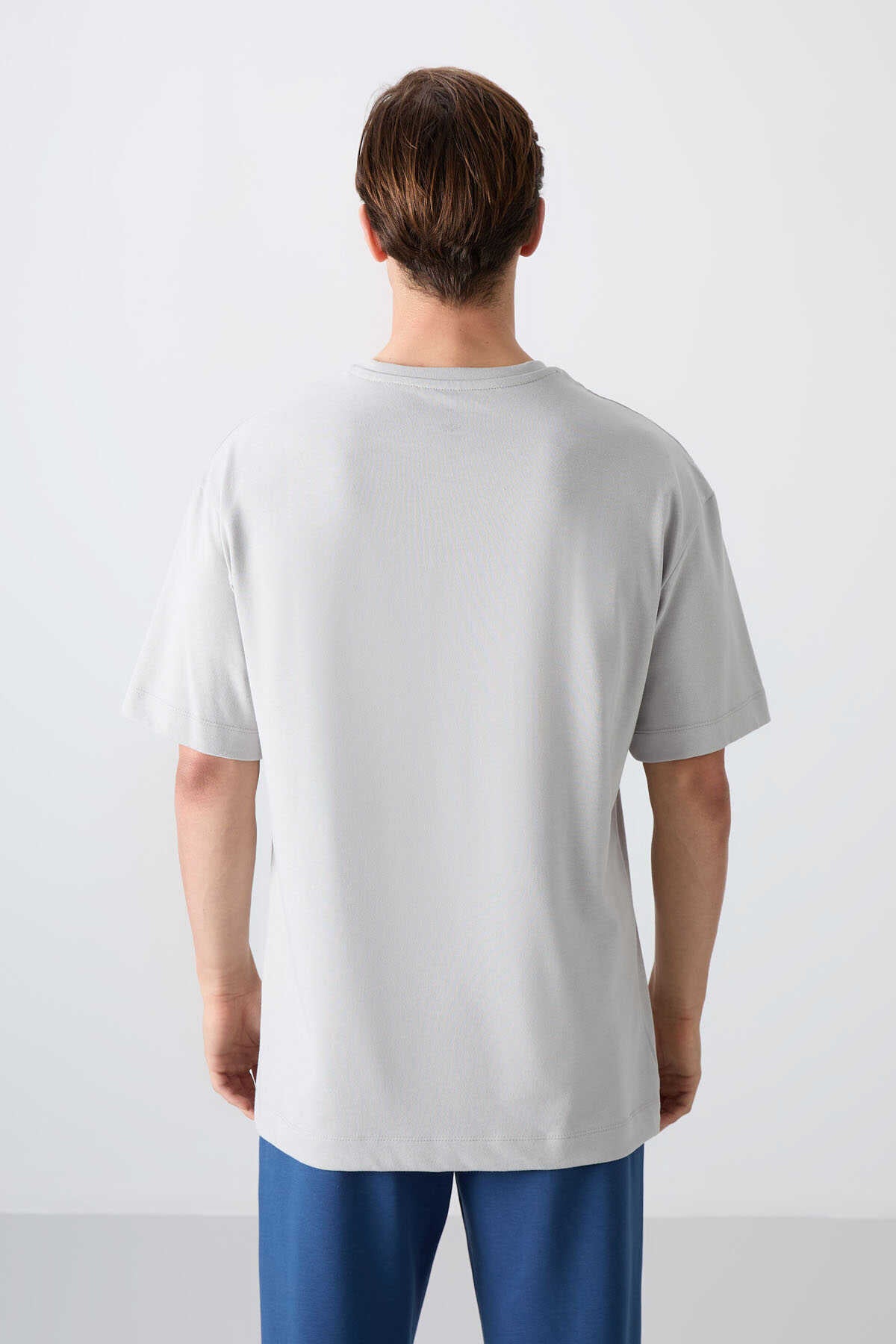 Tommylife Wholesale Crew Neck Oversized Printed Men's T-Shirt 88334 Black