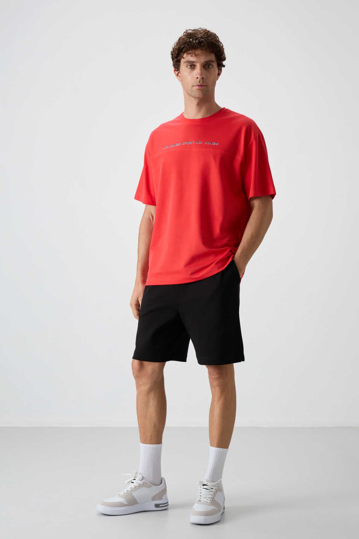 Tommylife Toptan O Yaka Oversize Baskılı Erkek T-Shirt 88371 Fiesta