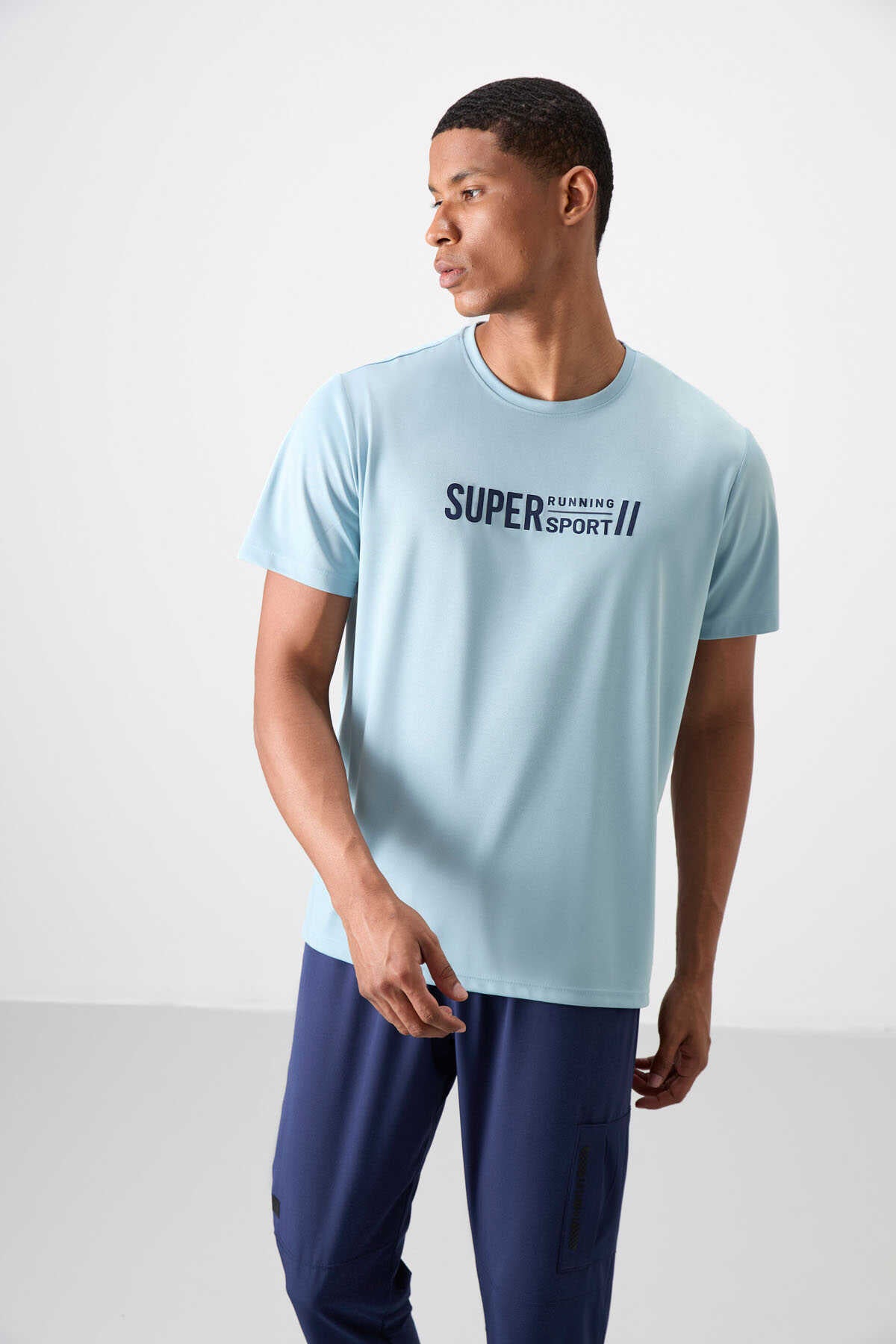 Tommylife Wholesale Crew Neck Standard Fit Active Sports Men's T-Shirt 88385 Black
