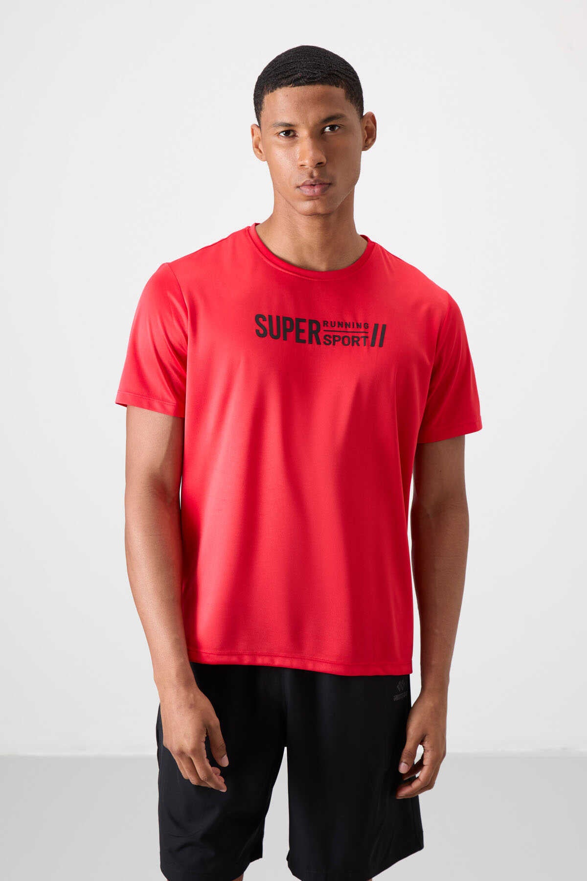 Tommylife Wholesale Crew Neck Standard Fit Active Sports Men's T-Shirt 88385 Black