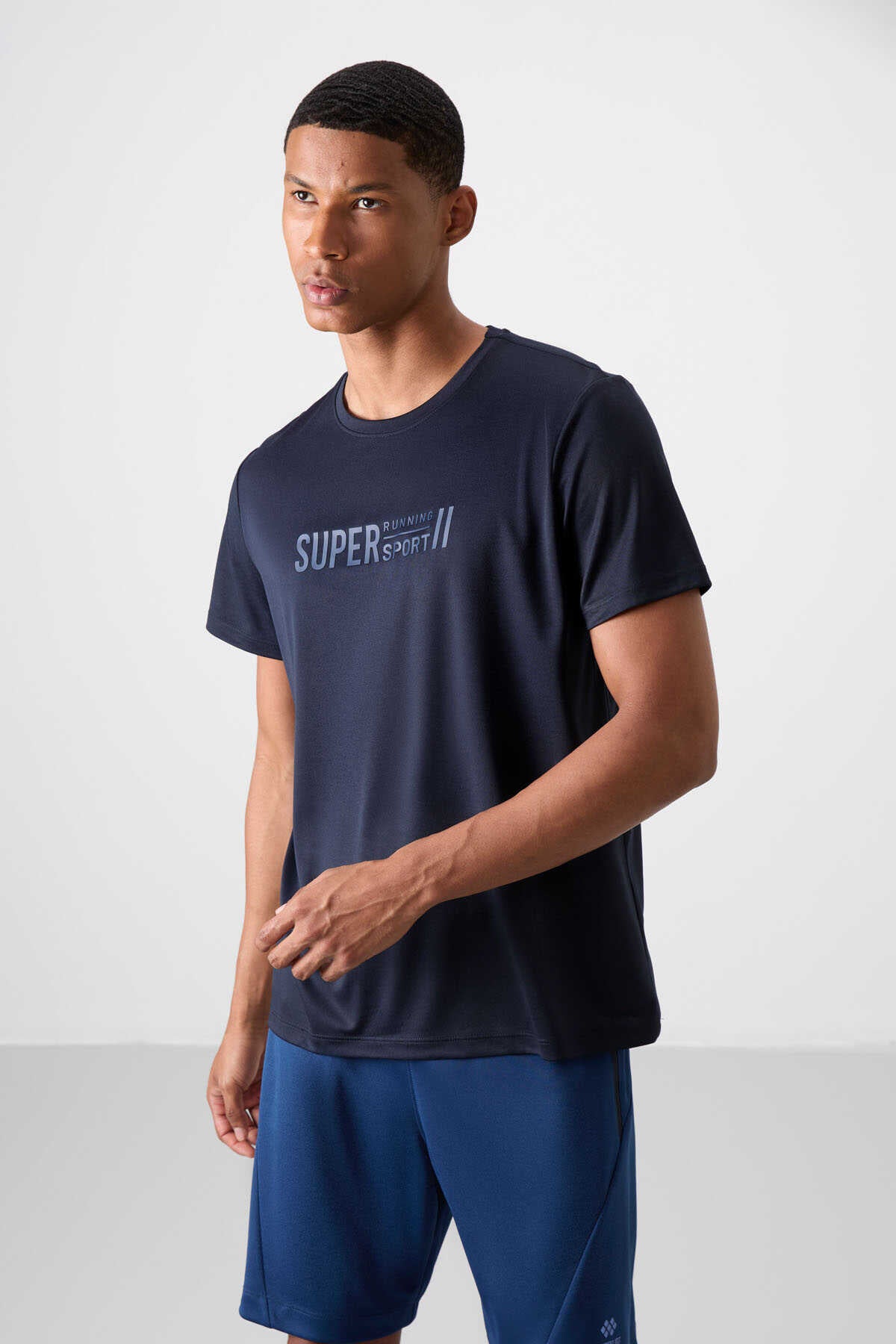 Tommylife Wholesale Crew Neck Standard Fit Active Sports Men's T-Shirt 88385 Black