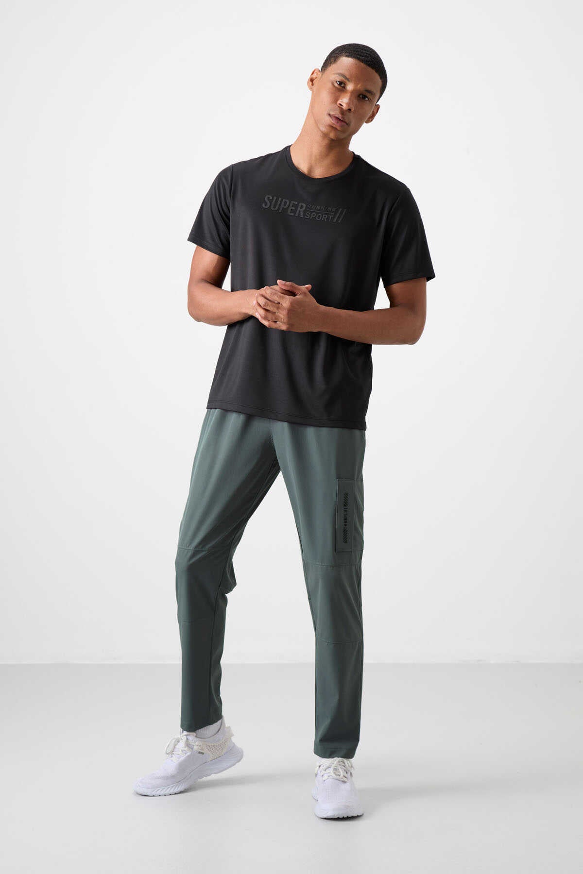 Tommylife Wholesale Crew Neck Standard Fit Active Sports Men's T-Shirt 88385 Black