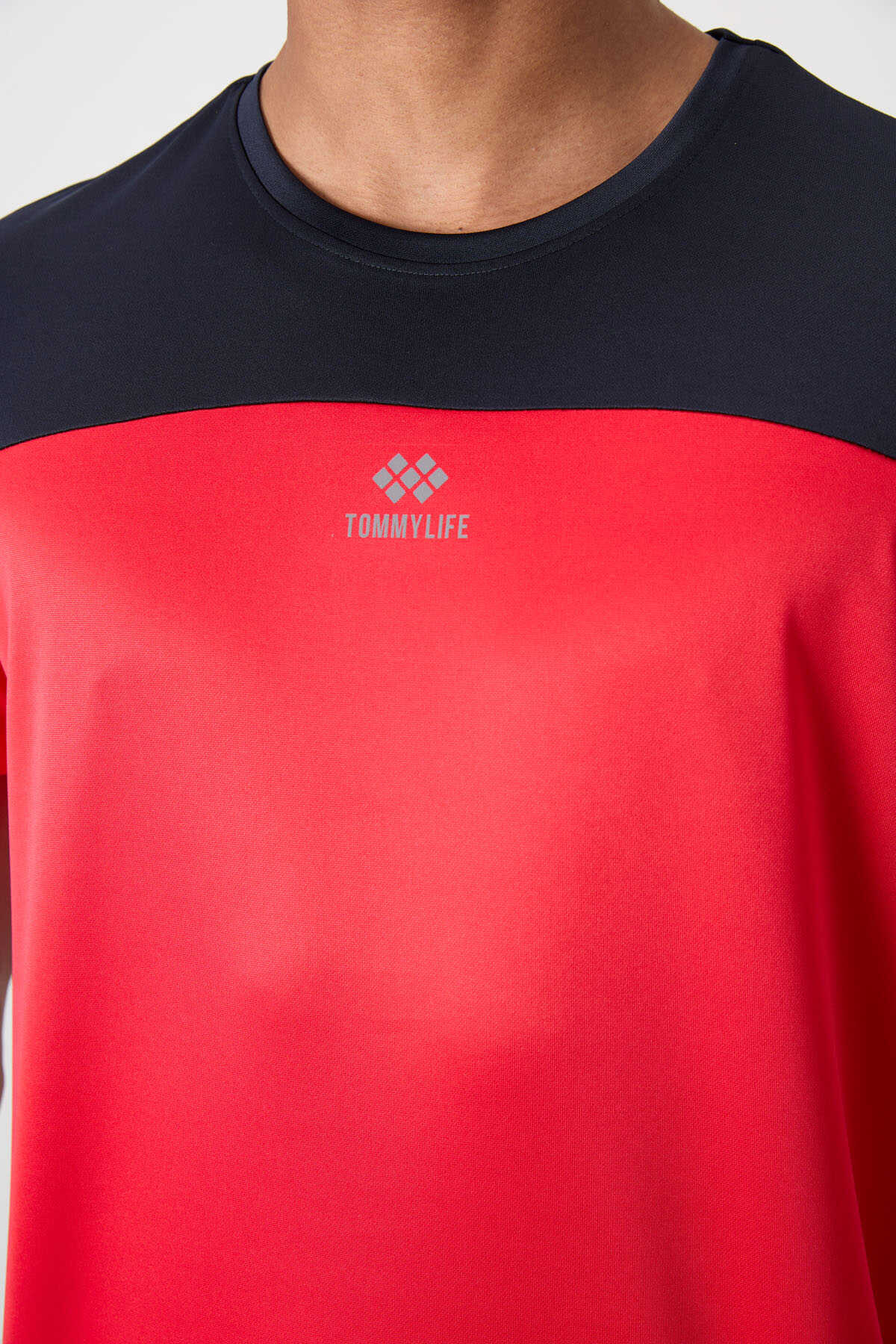 Tommylife Wholesale Crew Neck Standard Fit Active Sports Men's T-Shirt 88386 Black