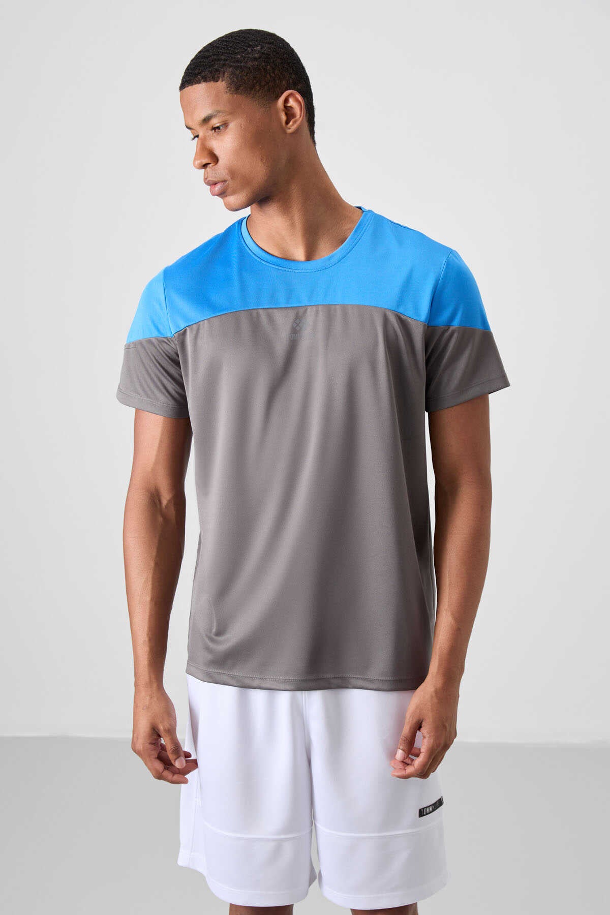 Tommylife Wholesale Crew Neck Standard Fit Active Sports Men's T-Shirt 88386 Black