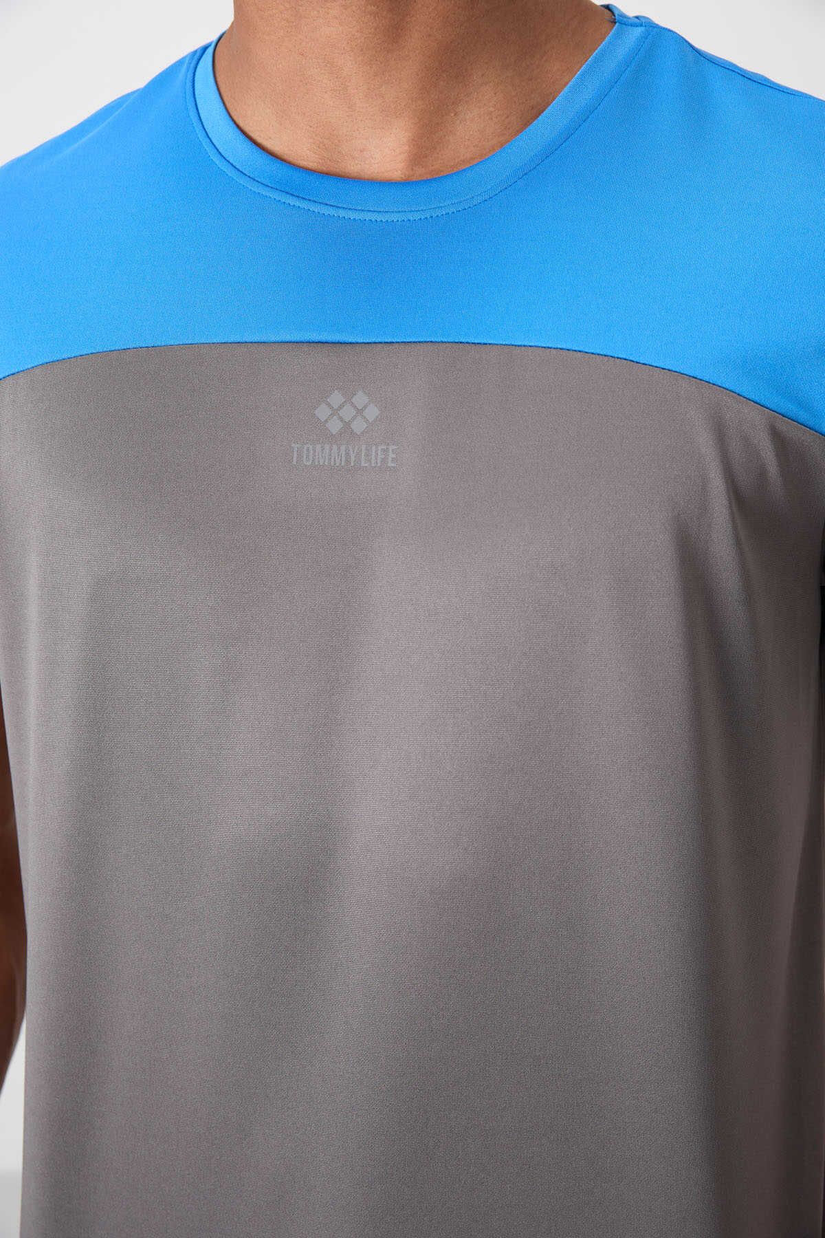Tommylife Wholesale Crew Neck Standard Fit Active Sports Men's T-Shirt 88386 Black