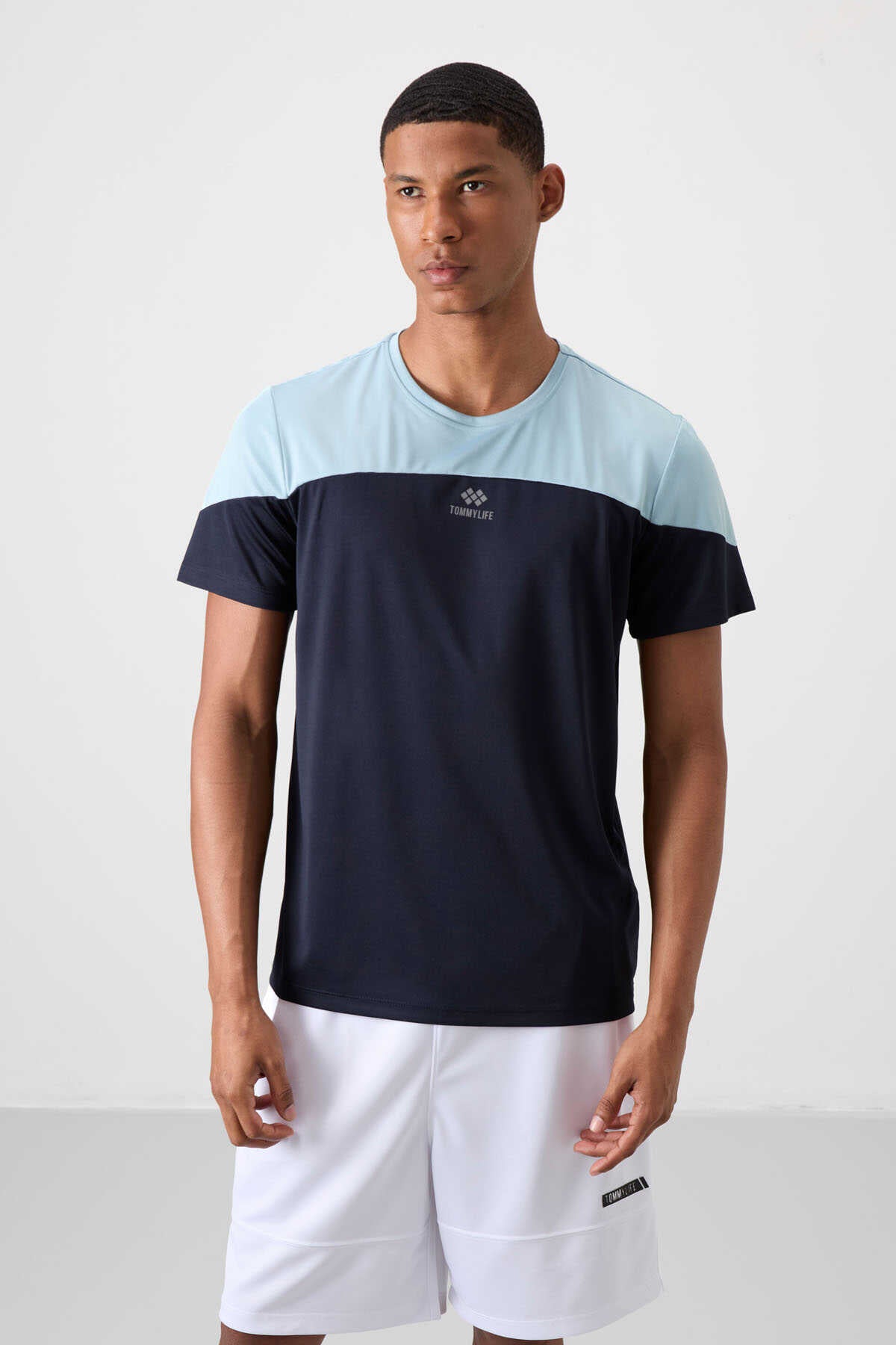 Tommylife Wholesale Crew Neck Standard Fit Active Sports Men's T-Shirt 88386 Black