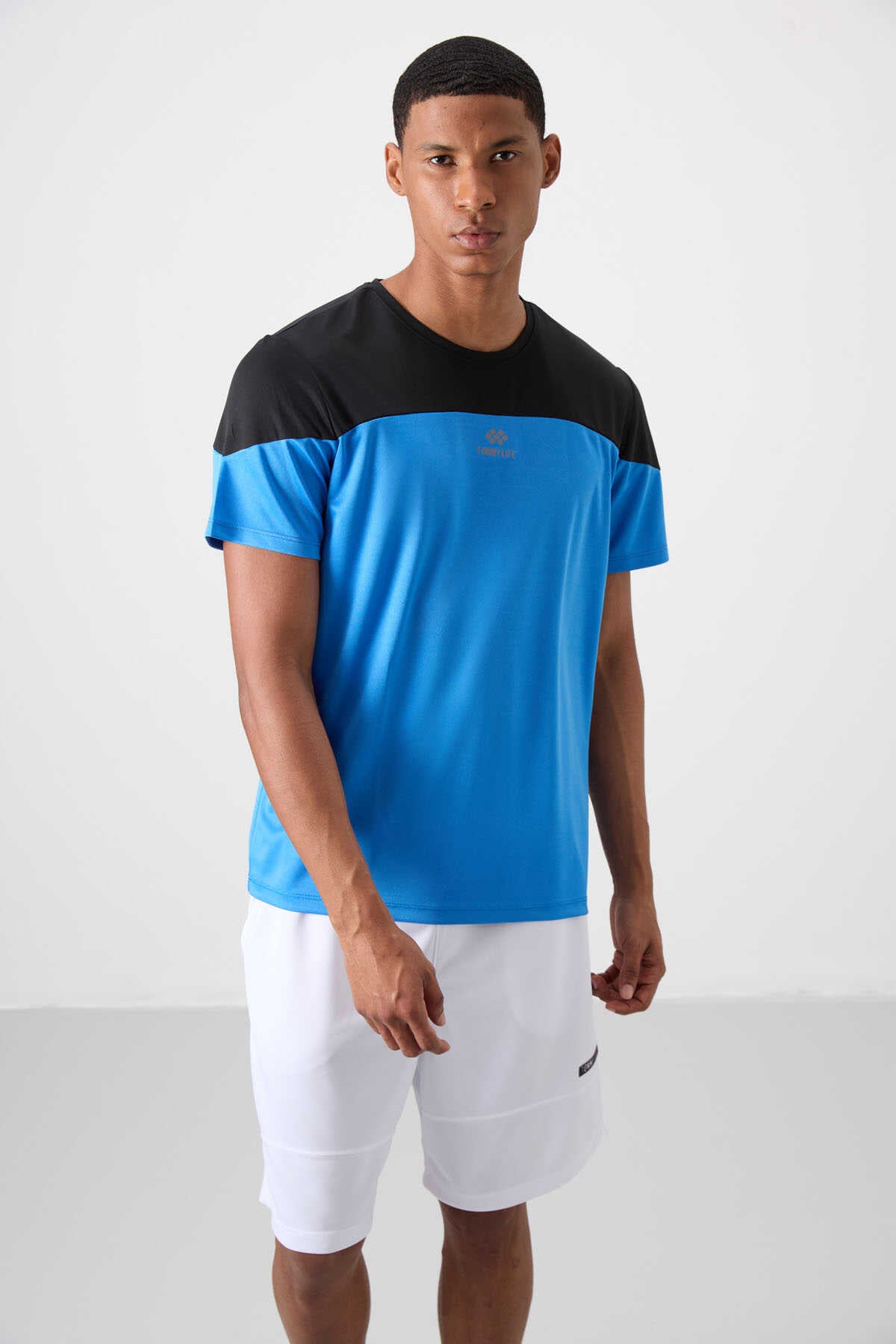 Tommylife Wholesale Crew Neck Standard Fit Active Sports Men's T-Shirt 88386 Black