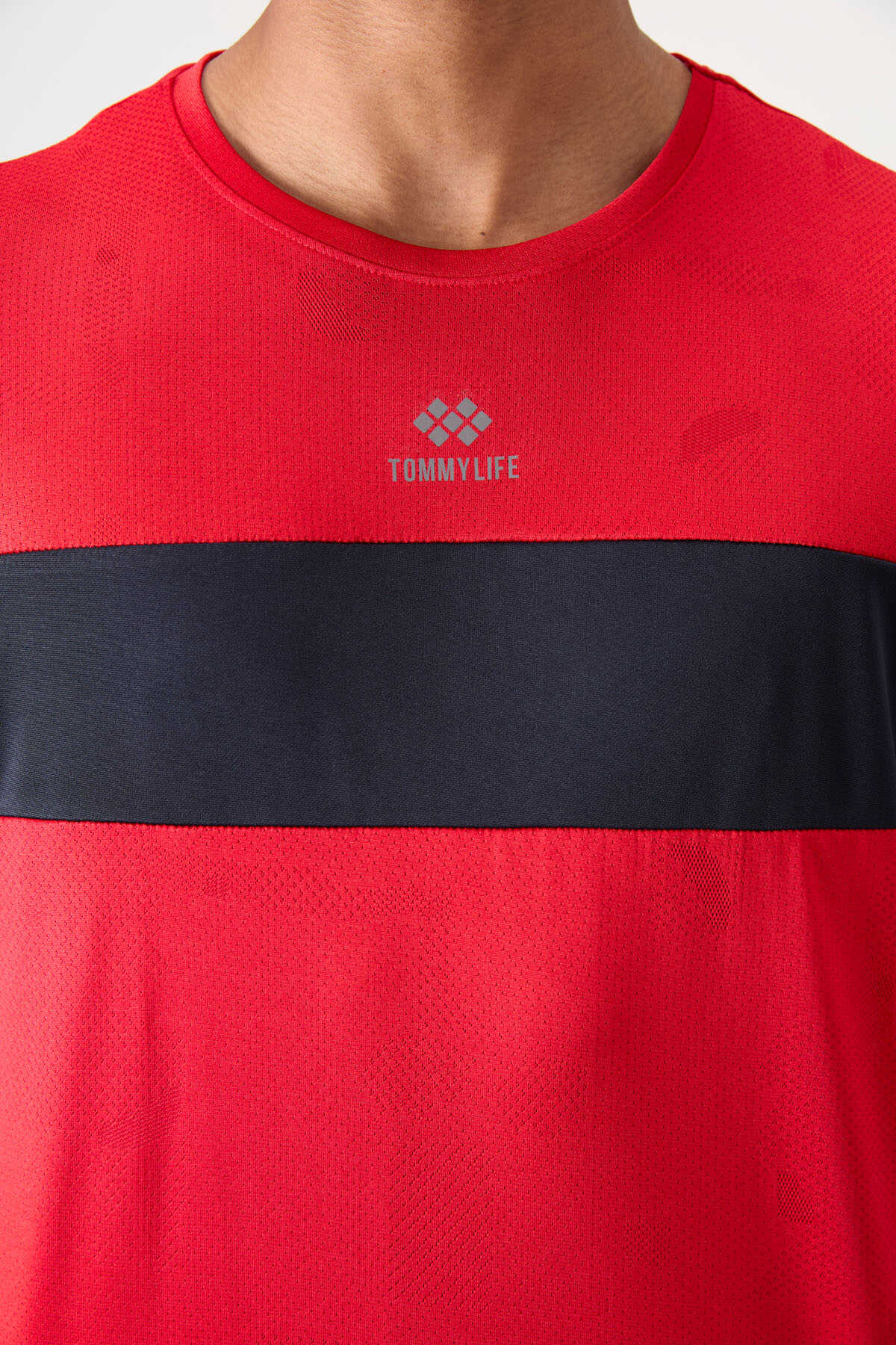 Tommylife Toptan O Yaka Standart Kalıp Aktif Spor Erkek T-Shirt 88398 Siyah