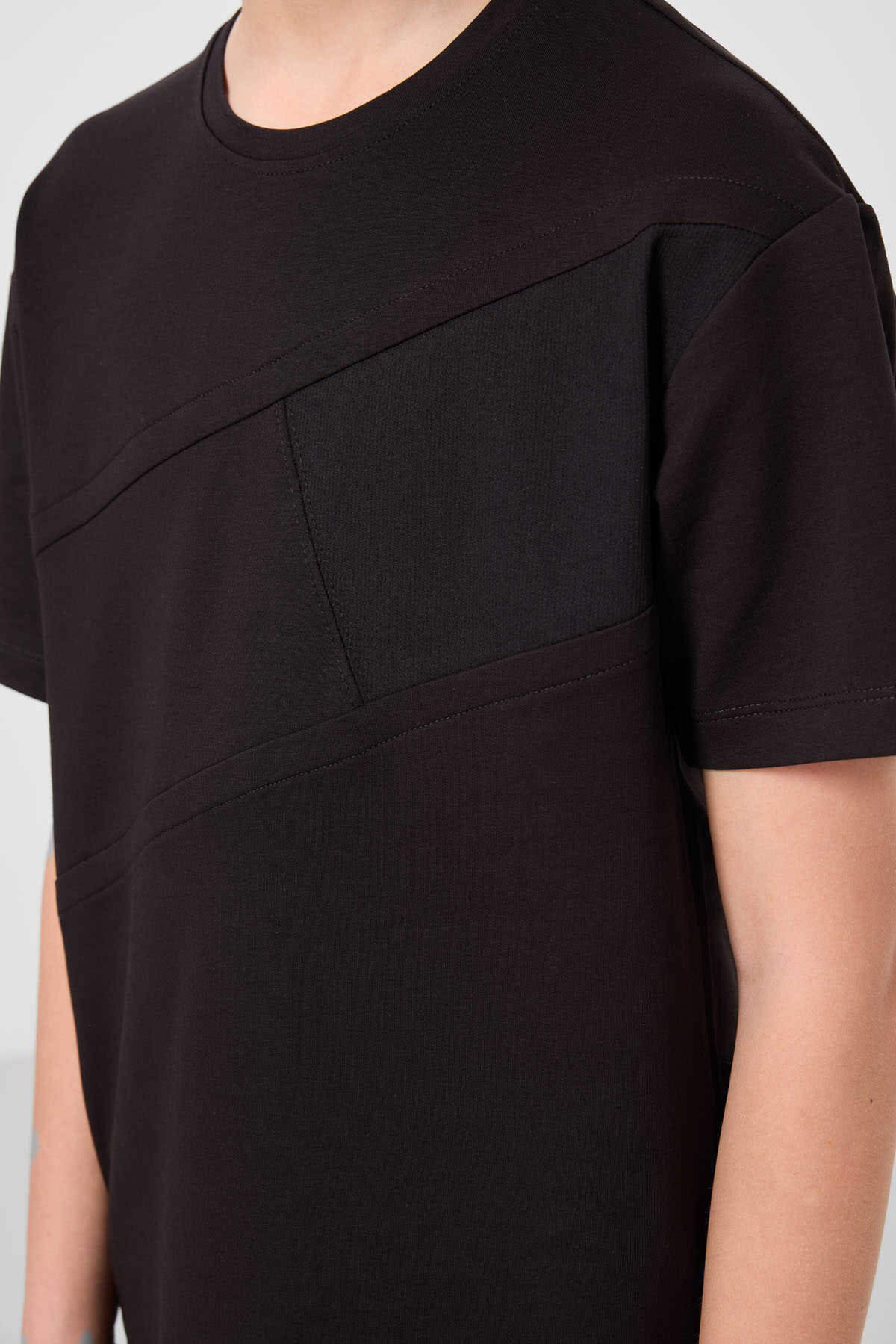 Tommylife Wholesale Cotton Oversize Fit Woven Light Stretch Chino Boys' Shorts Set 11275 Black