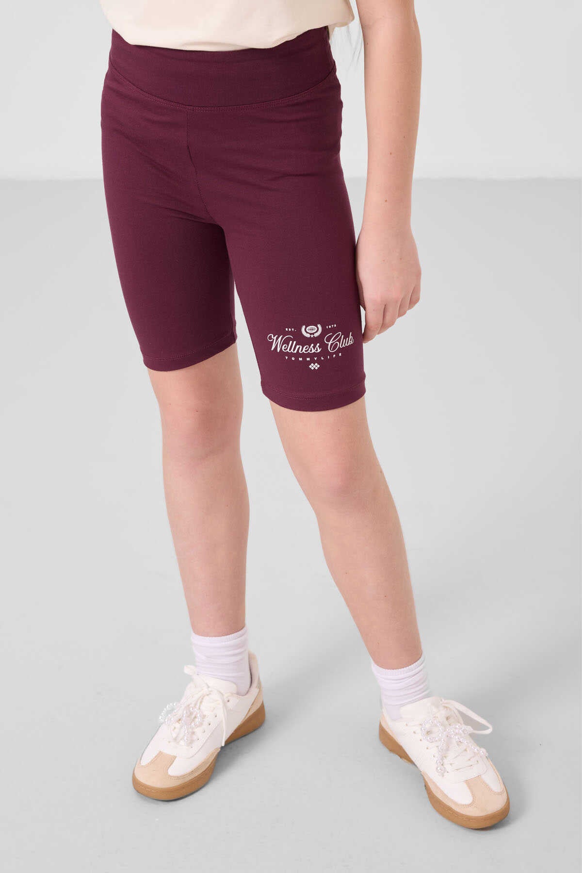 Tommylife Wholesale Cotton Crew Neck Standard Fit Printed Girls' Legging Set 75190 White Black