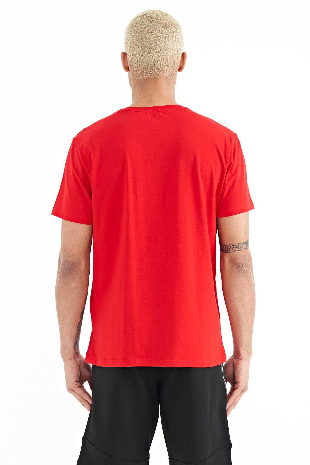 Tommylife Toptan Peter O Yaka Standart Kalıp Baskılı Erkek T-Shirt 88204 Siyah