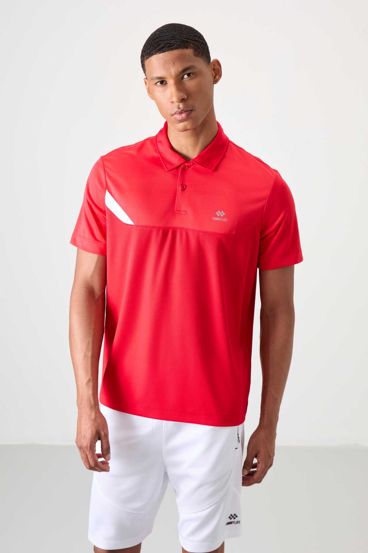 Tommylife Wholesale Polo Collar Standard Fit Active Sports Men's T-Shirt 88402 Black