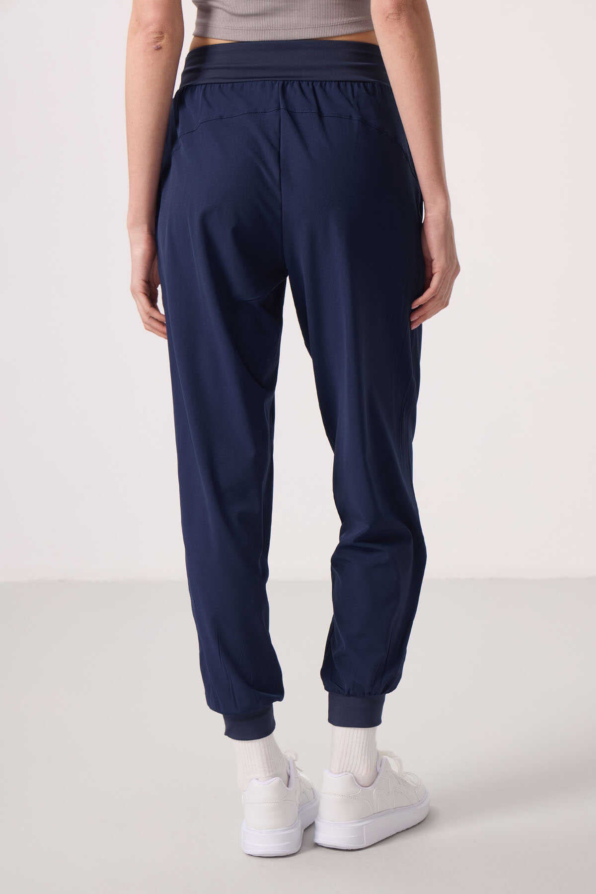 Tommylife Toptan Polyester Cepli Standart Kalıp Kadın Pantolon - 94677 İndigo