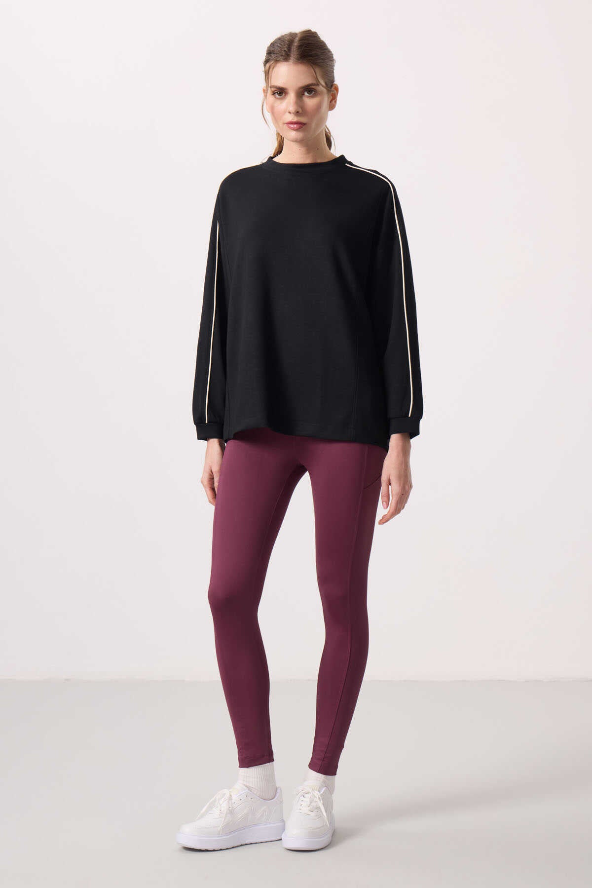 Tommylife Wholesale Polyester Flexible Standard Fit Performance Women's Leggings - 94667 Black