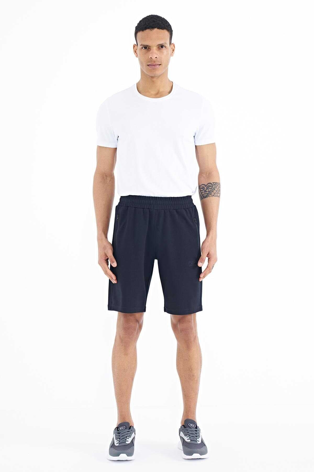 Tommylife Wholesale Ryan Standard Fit Basic Men's Shorts 81239 Navy Blue