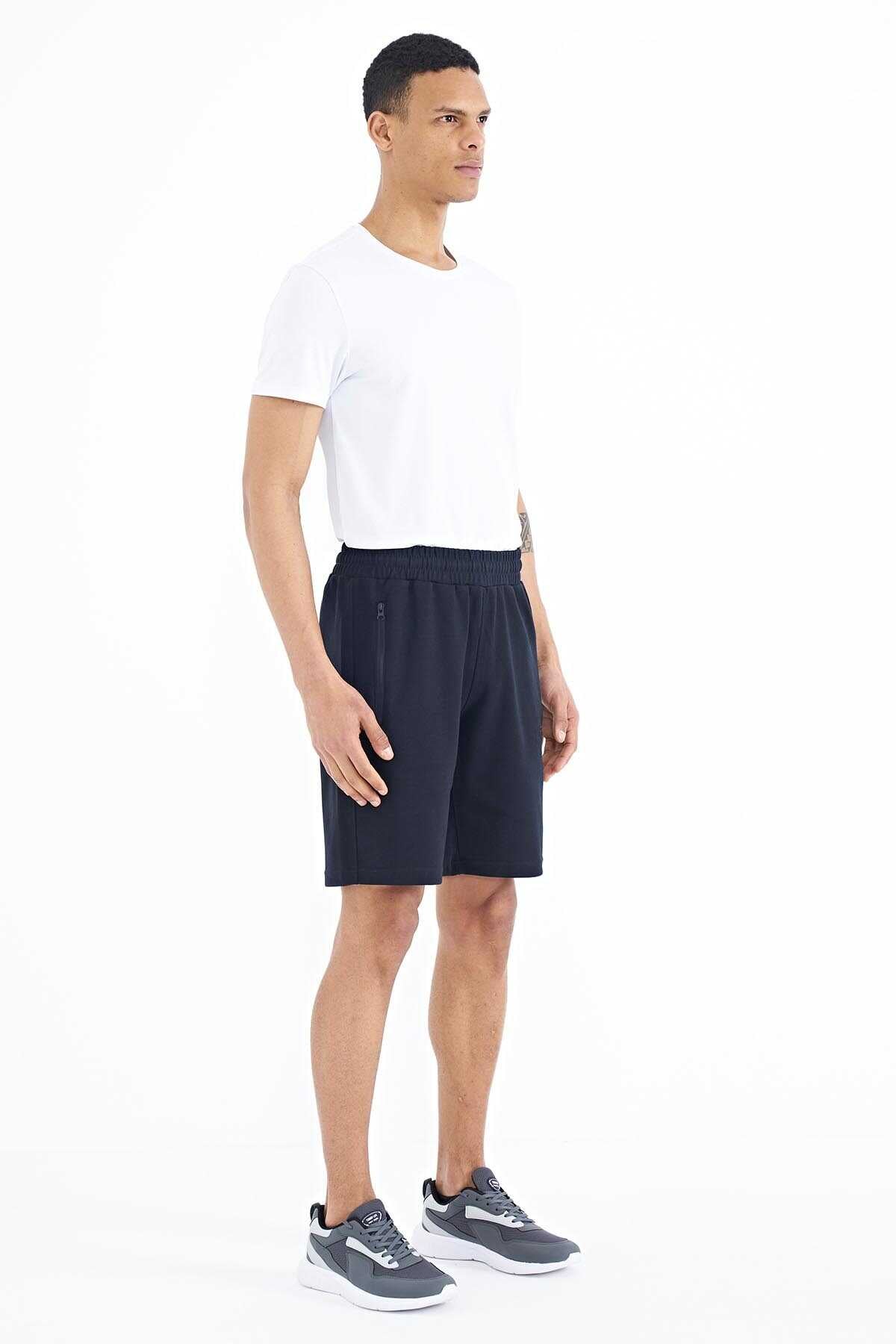 Tommylife Wholesale Ryan Standard Fit Basic Men's Shorts 81239 Navy Blue