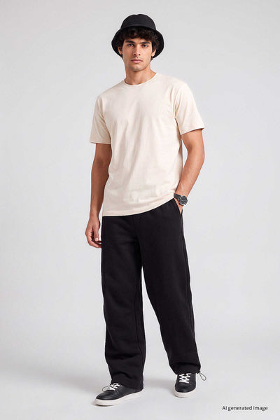 Tommylife Toptan Siyah Lastikli Erkek Baggy Eşofman Alt - 82200
