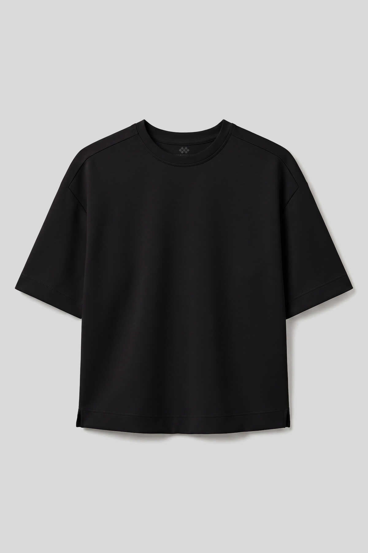 Tommylife Toptan Siyah O Yaka Kısa Kollu Basic T-Shirt - 97316