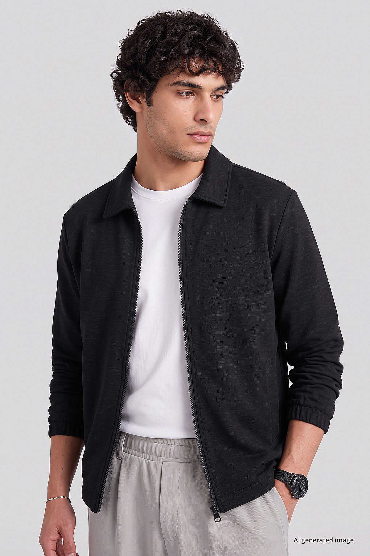 Tommylife Toptan Siyah Rahat Form Erkek Ceket - 88494