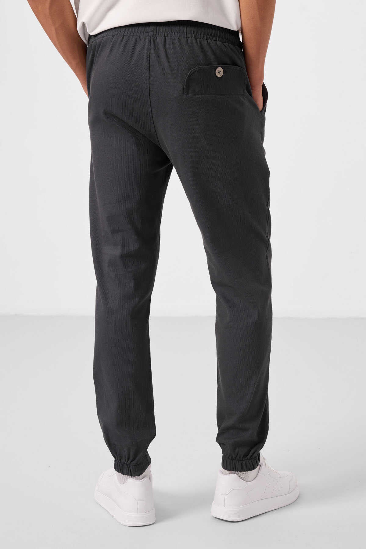 Tommylife Toptan Standart Fit Dokuma Hafif Esnek Chino Erkek Pantolon 82176 Siyah