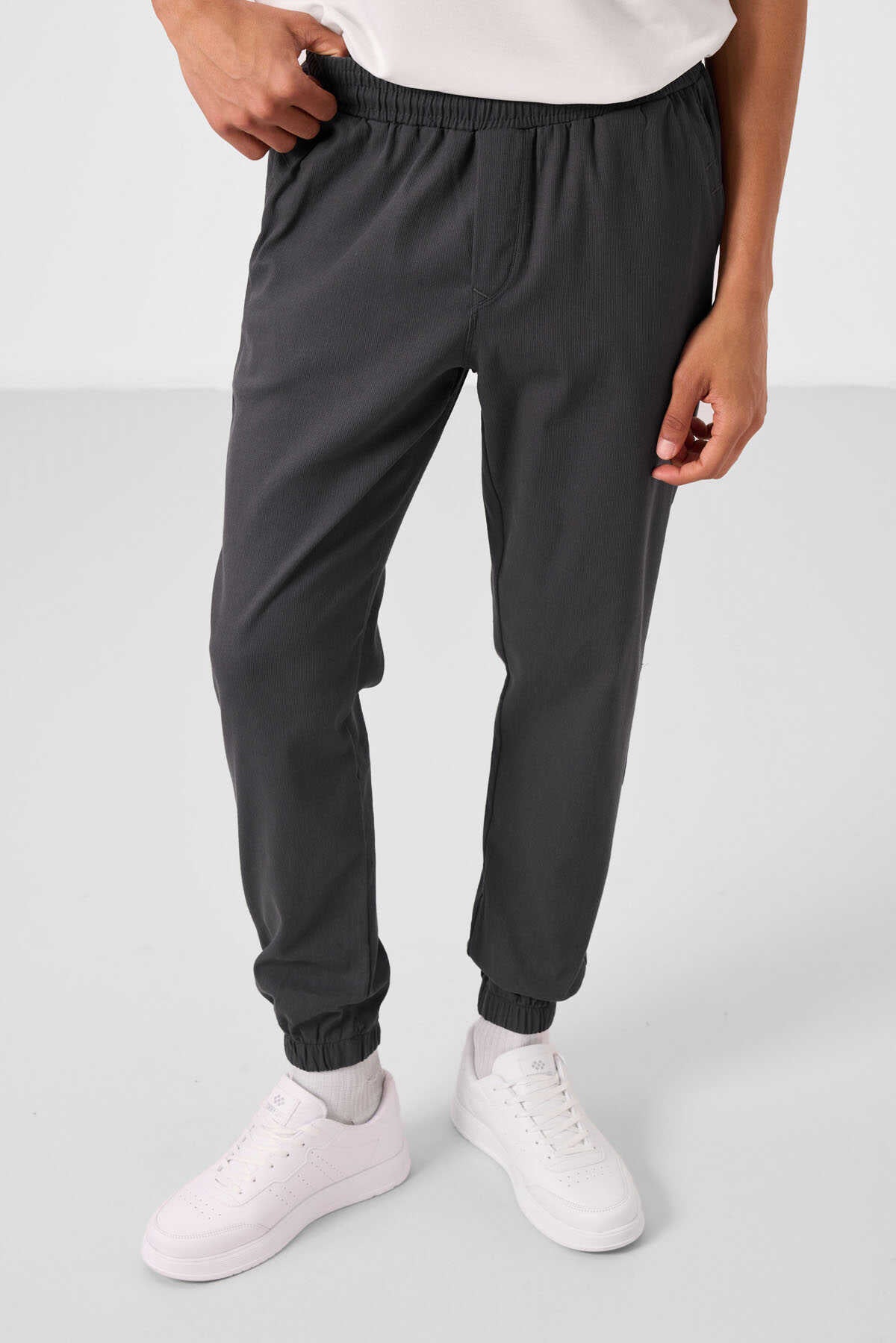 Tommylife Toptan Standart Fit Dokuma Hafif Esnek Chino Erkek Pantolon 82176 Siyah