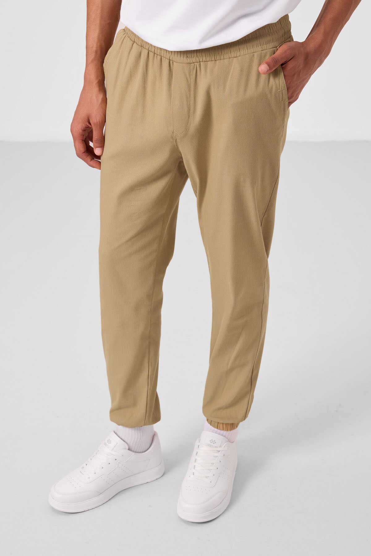 Tommylife Toptan Standart Fit Dokuma Hafif Esnek Chino Erkek Pantolon 82176 Siyah