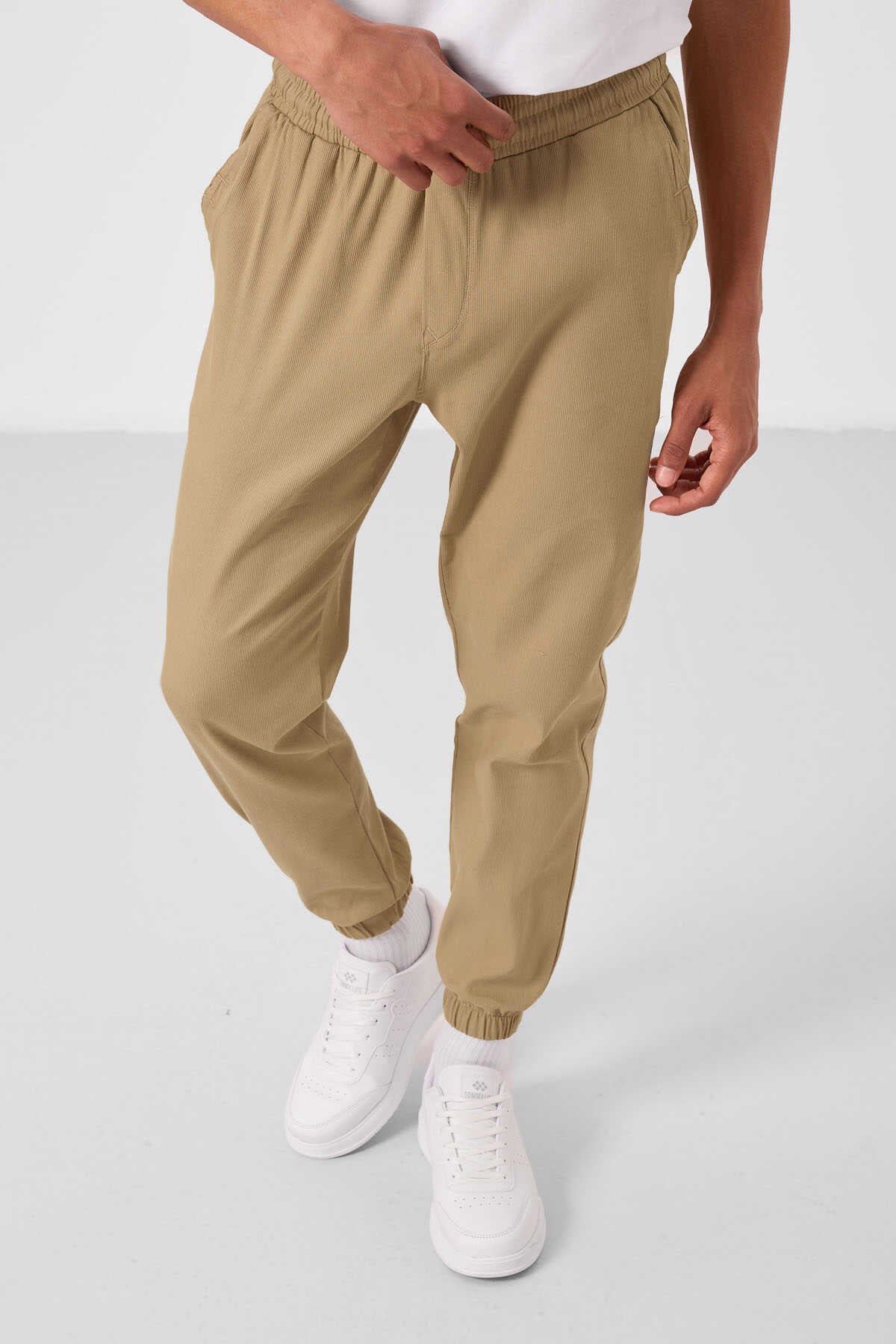 Tommylife Toptan Standart Fit Dokuma Hafif Esnek Chino Erkek Pantolon 82176 Siyah