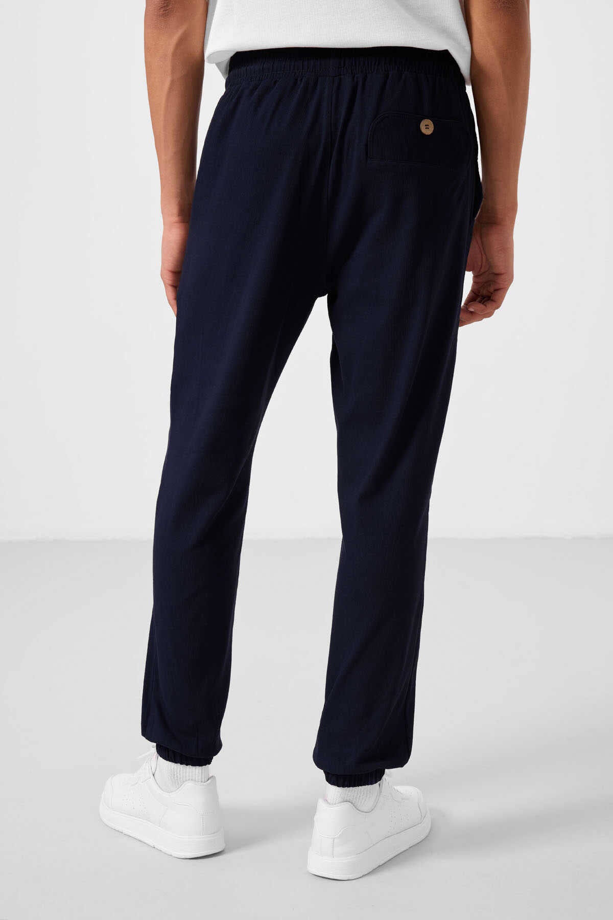 Tommylife Toptan Standart Fit Dokuma Hafif Esnek Chino Erkek Pantolon 82176 Siyah