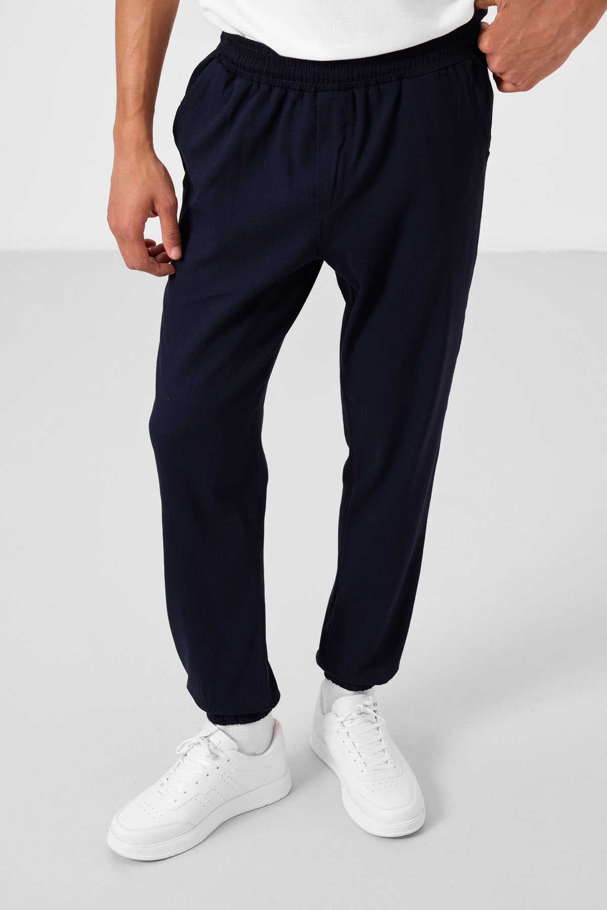 Tommylife Toptan Standart Fit Dokuma Hafif Esnek Chino Erkek Pantolon 82176 Siyah