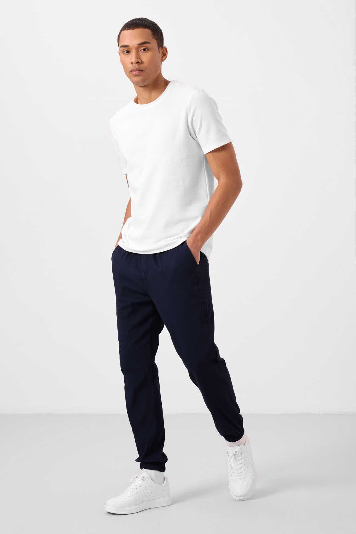 Tommylife Toptan Standart Fit Dokuma Hafif Esnek Chino Erkek Pantolon 82176 Siyah