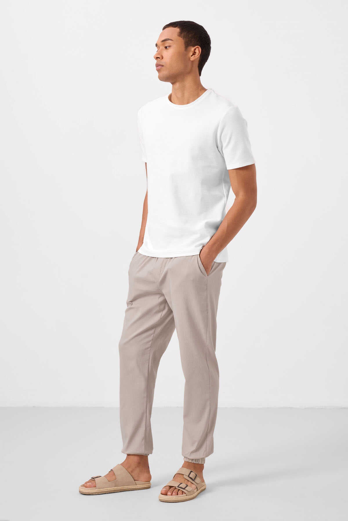 Tommylife Toptan Standart Fit Dokuma Hafif Esnek Chino Erkek Pantolon 82176 Siyah