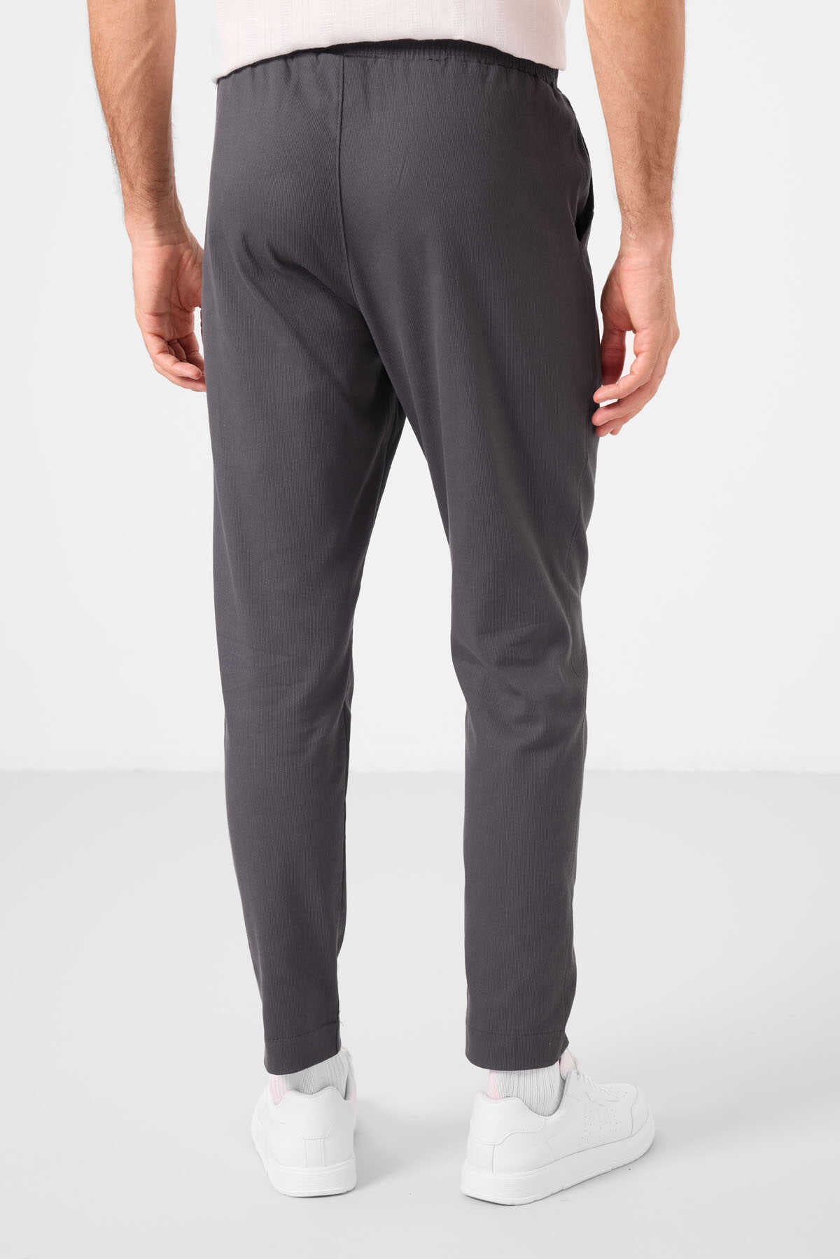 Tommylife Wholesale Standard Fit Woven Lightweight Stretchy Chino Men's Trousers 82177 Black