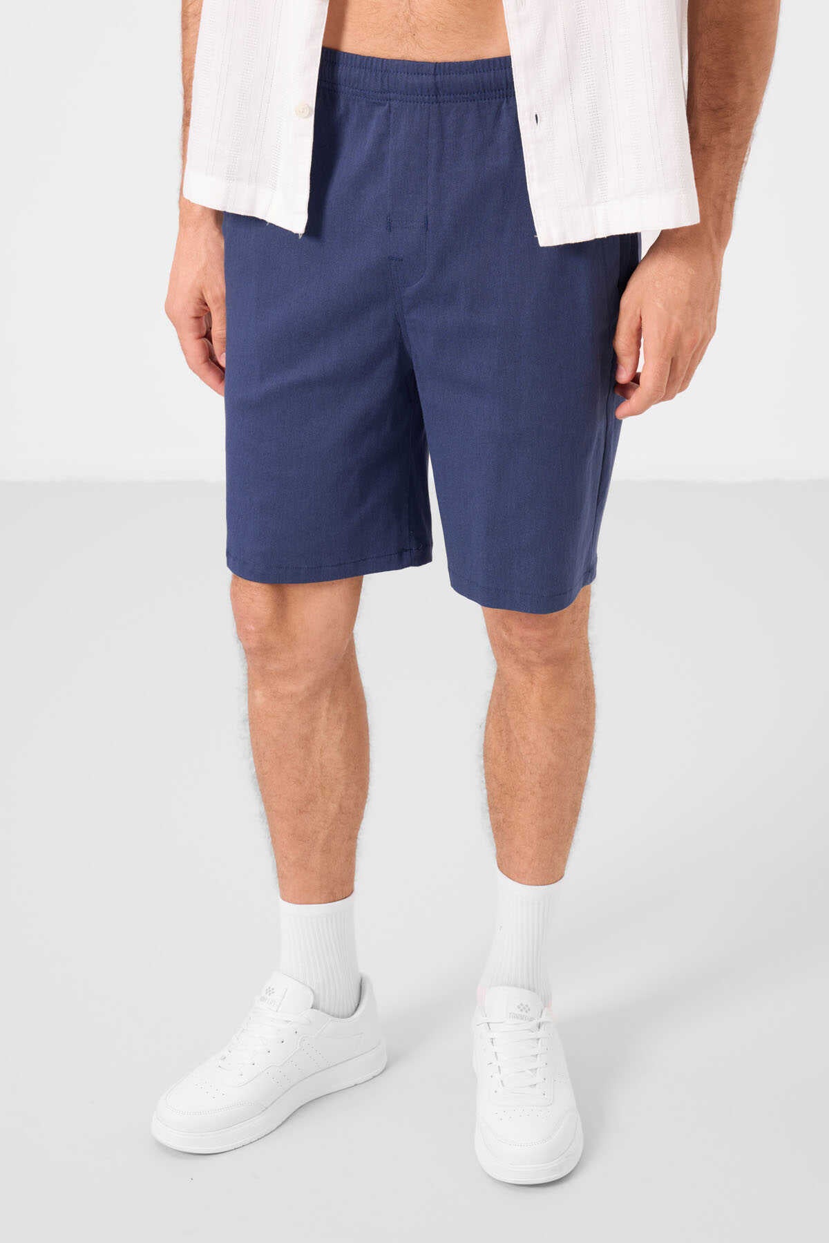 Tommylife Wholesale Standard Fit Woven Lightweight Flexible Chino Men's Shorts 81292 Gray