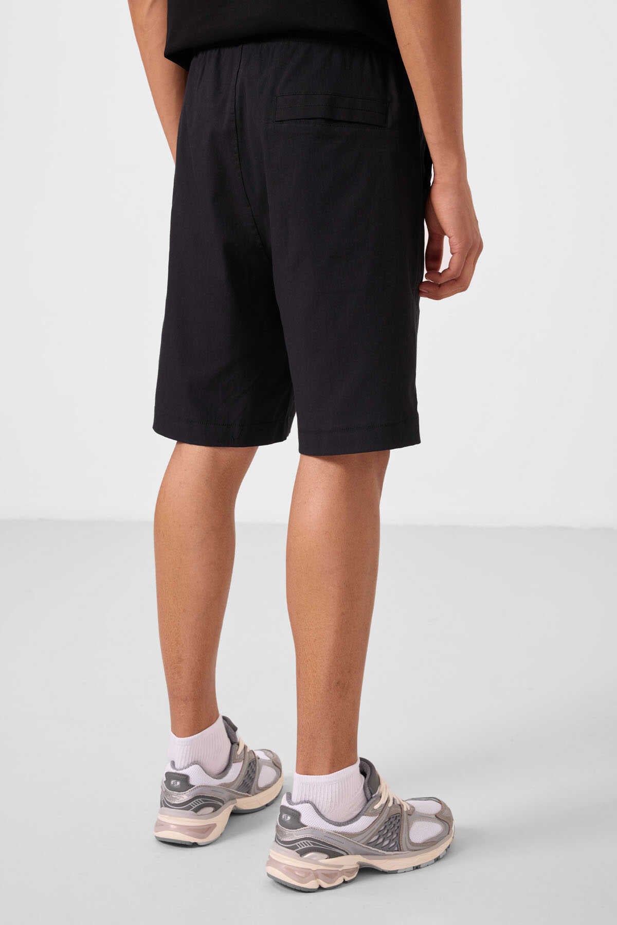 Tommylife Wholesale Standard Fit Woven Lightweight Stretchy Chino Men's Shorts 81293 Black