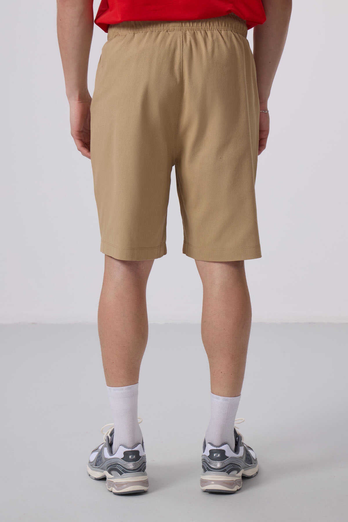 Tommylife Toptan Standart Fit Dokuma Hafif Esnek Chino Şort 81290 Siyah