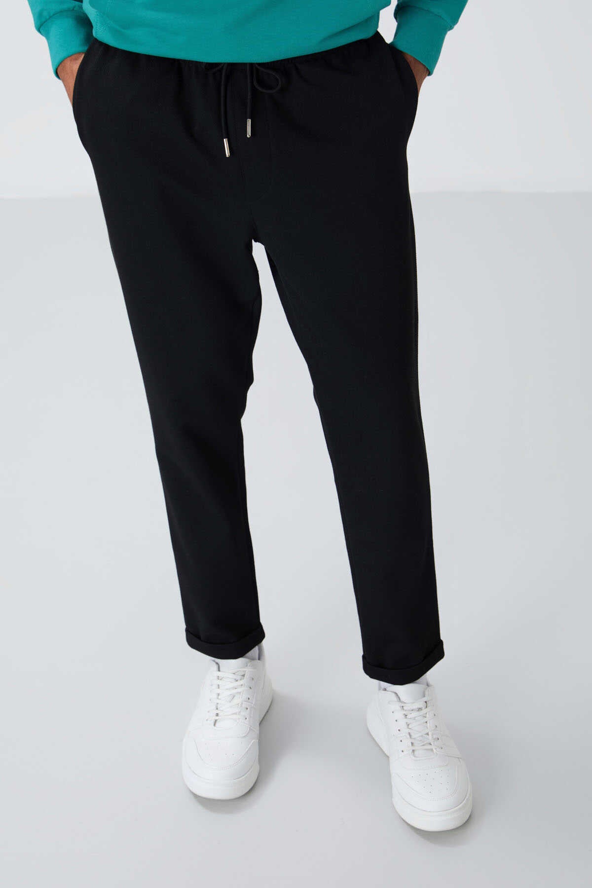 Tommylife Toptan Standart Kalıp Erkek Eşofman Altı 82154 Siyah
