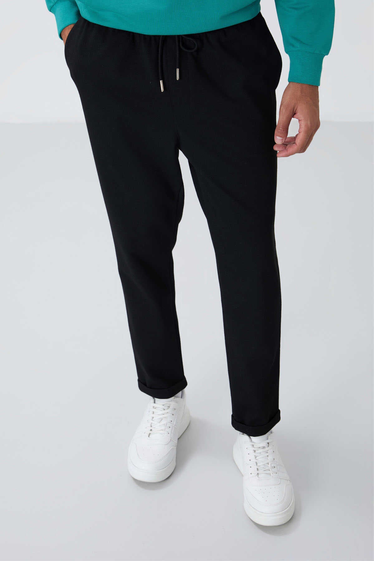 Tommylife Toptan Standart Kalıp Erkek Eşofman Altı 82154 Siyah