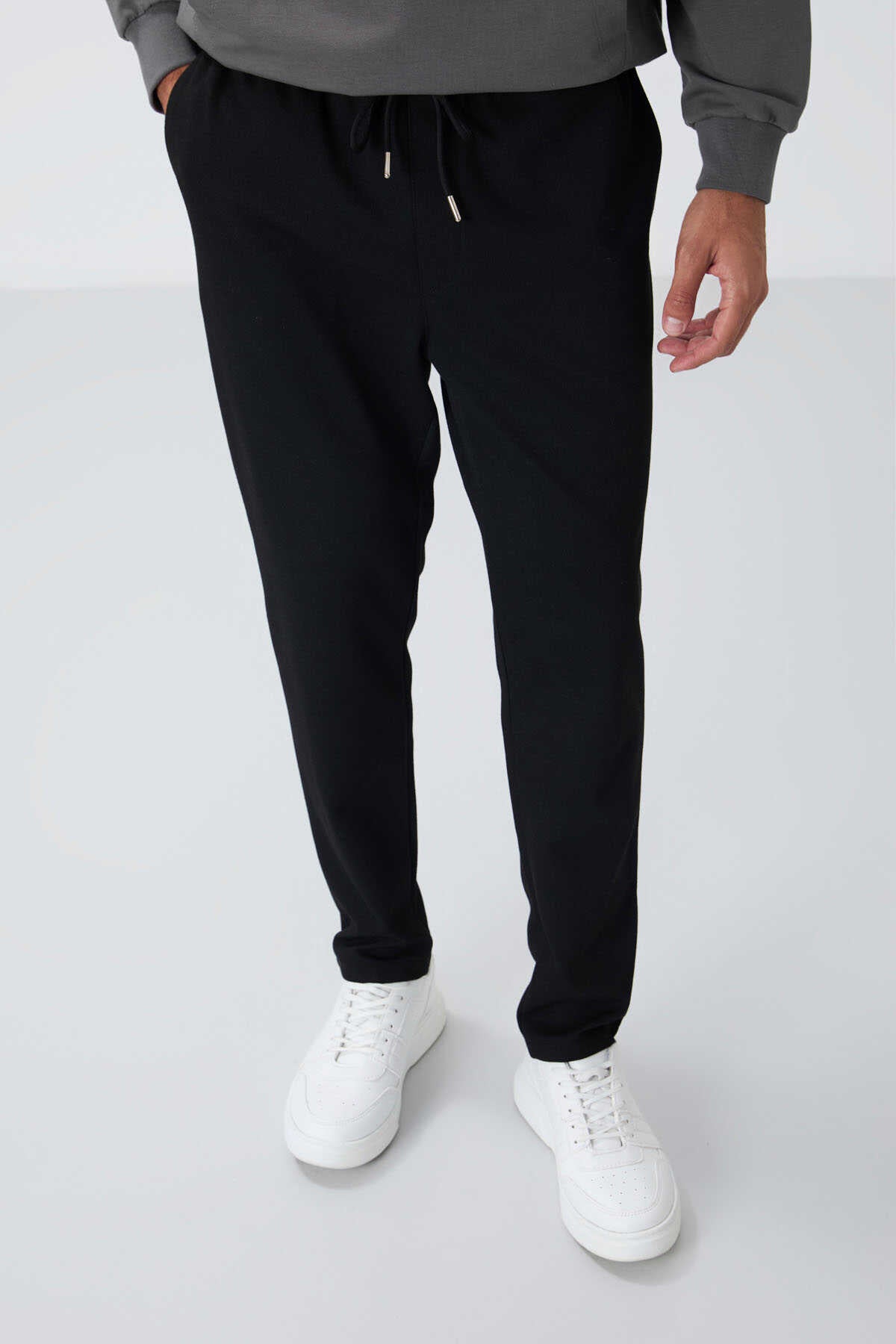 Tommylife Toptan Standart Kalıp Erkek Eşofman Alt 82155 Siyah