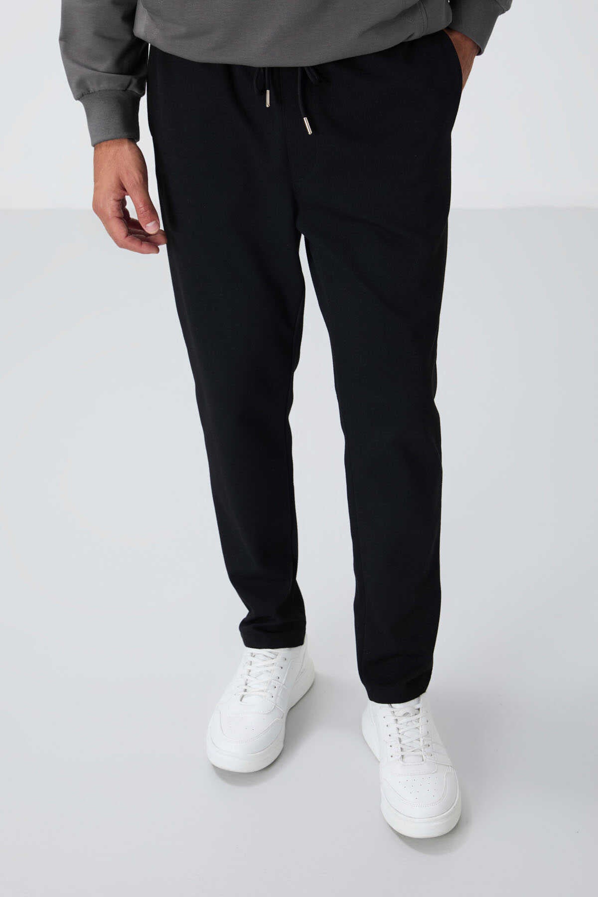 Tommylife Toptan Standart Kalıp Erkek Eşofman Alt 82155 Siyah